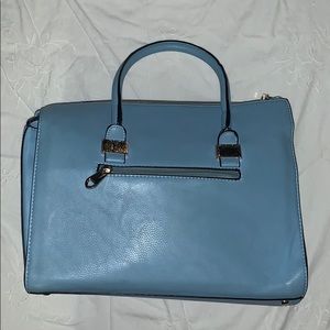 Baby Blue Purse with Gold Accents